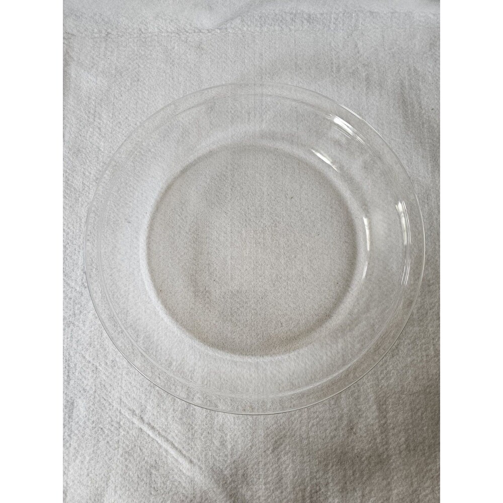 Vintage Pyrex #210 Baking Dish 10” Flat Edge Clear Pie Plate Pan